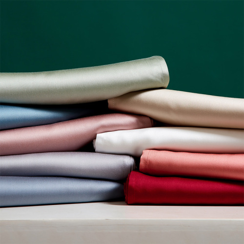 Light luxury 80-count Lenzing Tencel bed sheet and pillowcase summer ice silk bedspread cool bed solid color Tencel bed sheet gift