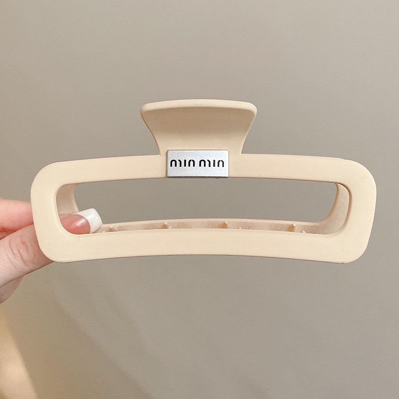 Horquilla de pinza femenina clip de agarre negro tocado parte posterior de la cabeza clip de tiburón de pelo grande 2025 nueva horquilla