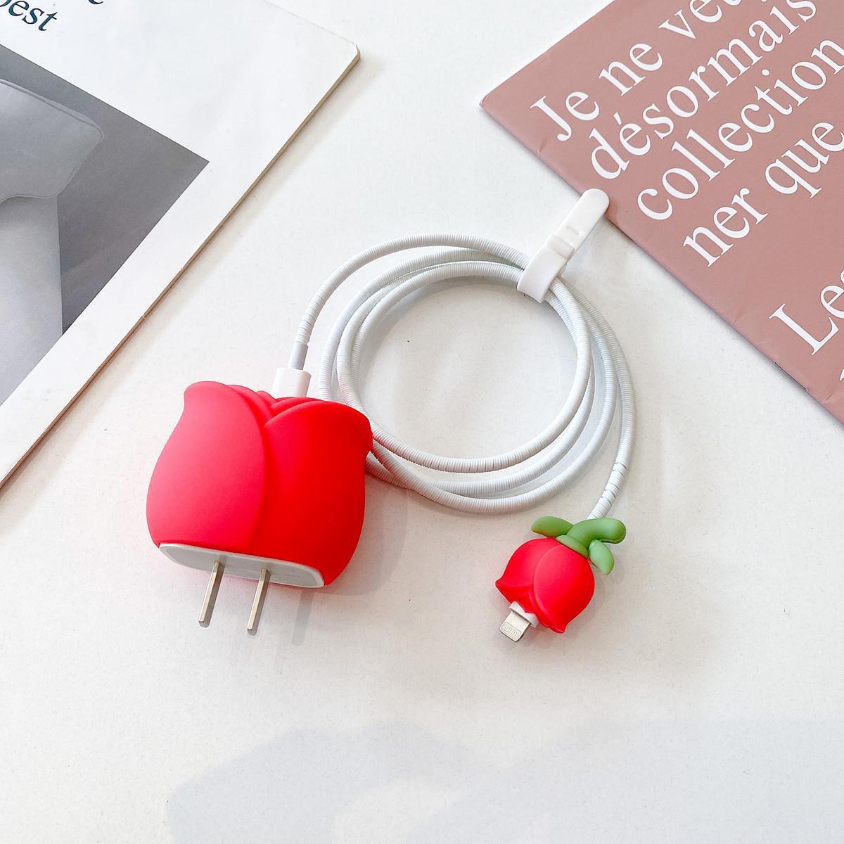 2023 nuevo cargador de dibujos animados cubierta protectora adecuada para Apple carga rápida cabeza 18/20W estándar europeo estándar americano aplicable