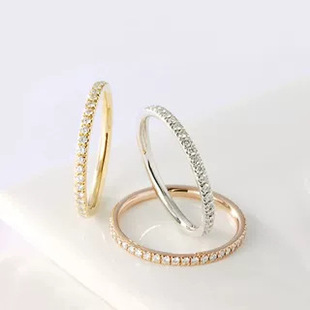 ��ʯ�V�� 18k�ʽ��ʯ��ָ�p�����С���荽�����o��Ů��Ʒ