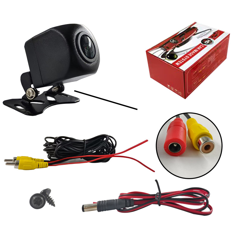 Reversing Rearview Camera Full Set High-Definition Starlight Night Vision Wide-Angle 12V Universal Reversing Image Car Camera