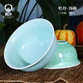 瓯江龙泉青瓷饭碗餐具套装米饭碗中式碗牡丹系列家用汤碗