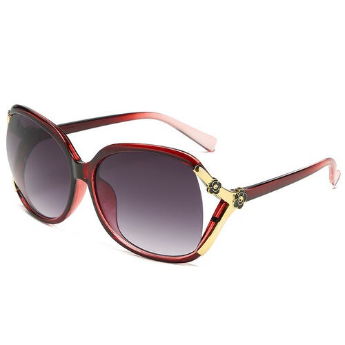 New style elegant camellia sunglasses for ladies, street vendor dark glasses, fashionable Insta large round frame, Korean vintage style