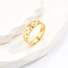 Design fashionable ring stainless steel, golden accessory for beloved, wholesale