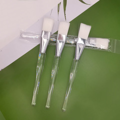 調膜刷子軟毛臉部面膜刷透明杆木杆美容院水療刷細毛刷面膜刷