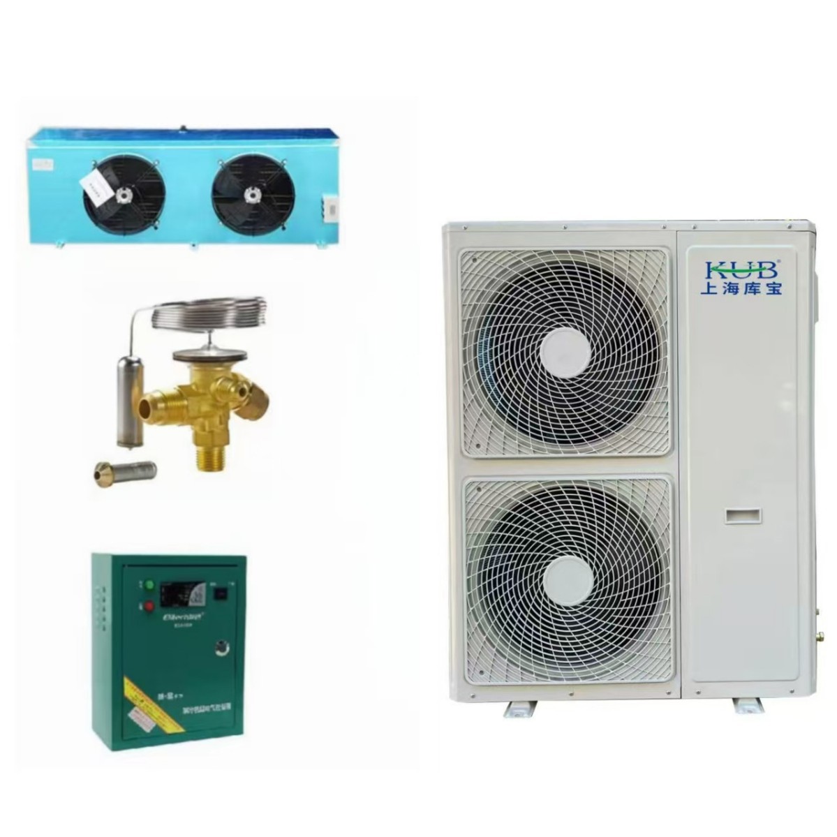 冷藏保鲜库成套四大件冷风机全封闭涡旋机组控制箱丹佛斯膨胀阀