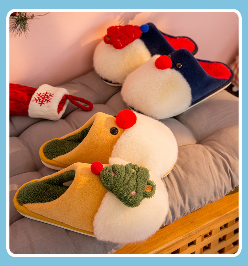 Unisex Casual Cartoon Round Toe Cotton Slippers display picture 3