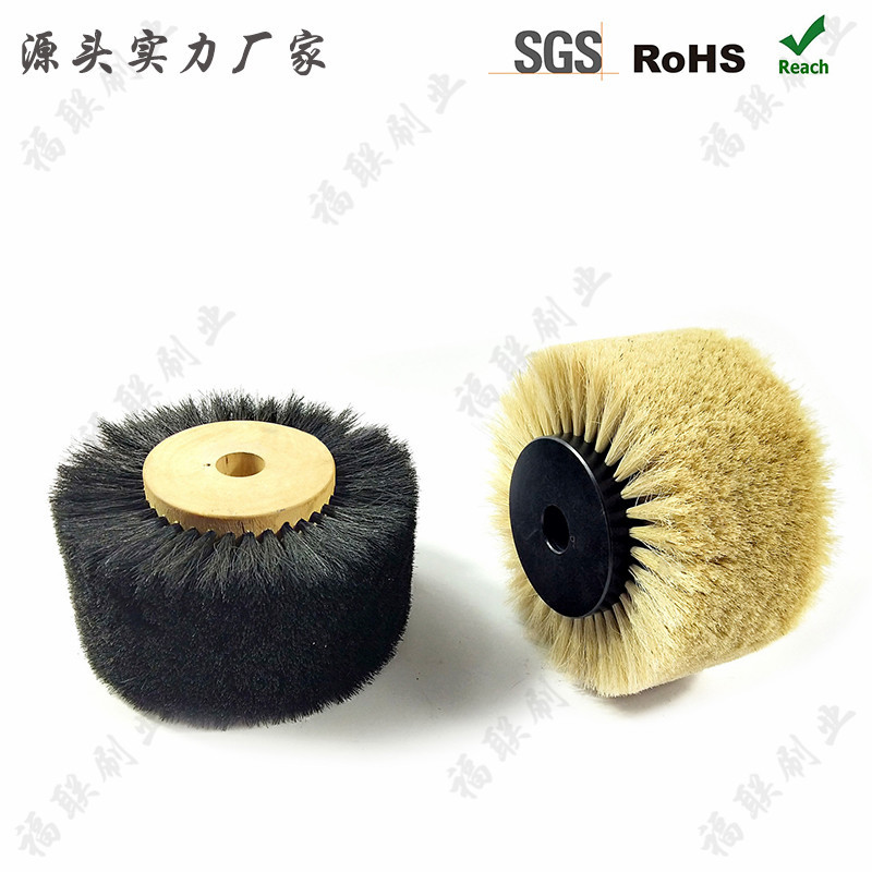 皮革打蜡抛光猪毛毛刷轮 耐高温剑麻毛刷辊 面料刷毛起毛机毛刷辊