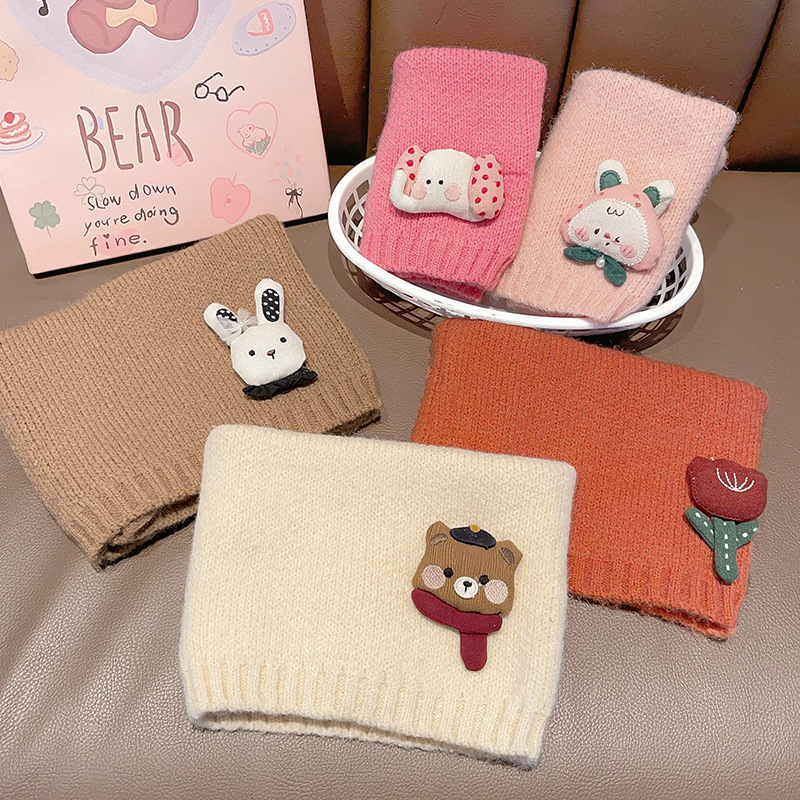 儿童围巾秋冬季男女童可爱卡通防风保暖舒适新款护颈围脖宝宝脖套