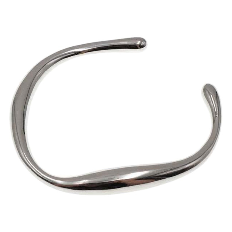 Estilo japonés y coreano s925 plata sólido irregular streamline pulsera de nicho personalizado diseño simple moda frío