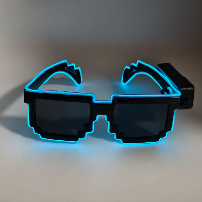 Bar fiesta atmósfera apoyos gafas de sol mosaico LED inalámbrico parpadeo gafas luminosas el gafas bungee