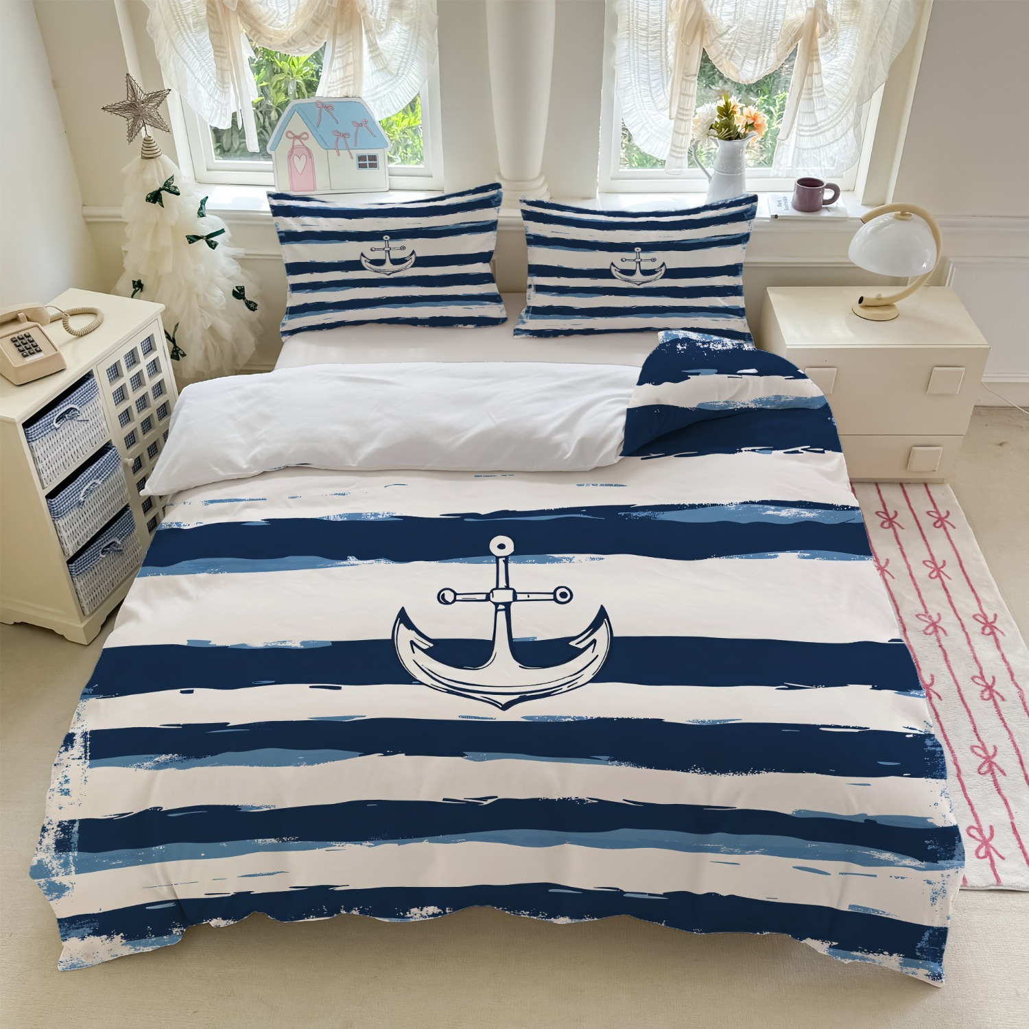 Texteles caseros abrasivos impresión digital piel-profiliable edredón kit de barco flácida mano fábrica de fuente TEMU / JIT Nordic