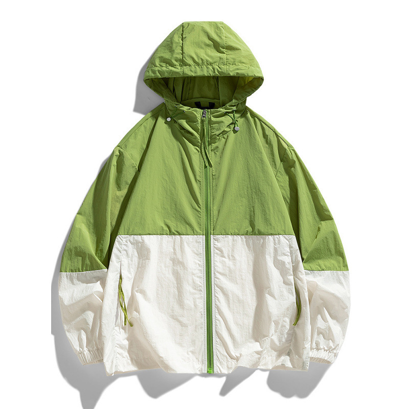 Verano ligero y delgado ropa de protección solar de secado rápido parejas de moda transpirable pareja hermosa chaqueta deportiva con capuchón hombre