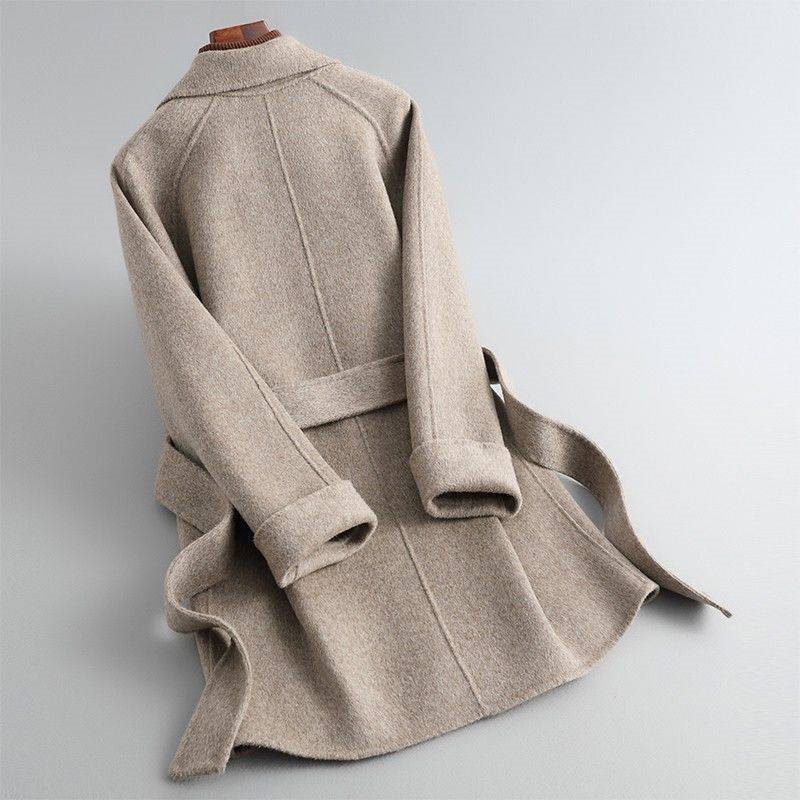 韩版宽松羊毛呢子外套中长款年秋季新款零双面羊绒大衣女