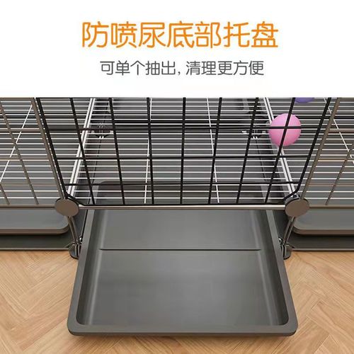 Rabbit Cage Anti-Urine Home Use Double Layer Rabbit Guinea Pig Squirrel Supplies Extra Large Rabbit House Indoor Luxury Villa