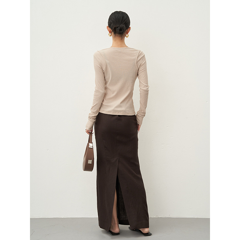 DTWO Summer genuine design elegant skirt