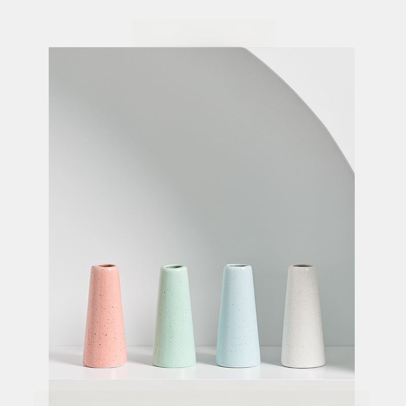 Longli Ceramic Aroma Diffuser Creative Home Living Room Mini Ceramic Vase Ornament Decor Hydroponic Flower Slim Bottle