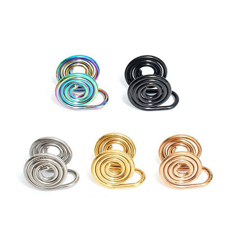 Cross-border new stainless steel pierced mosquito coil ear clips, ear buckles, U-shaped ear clips, 18K vacuum plating