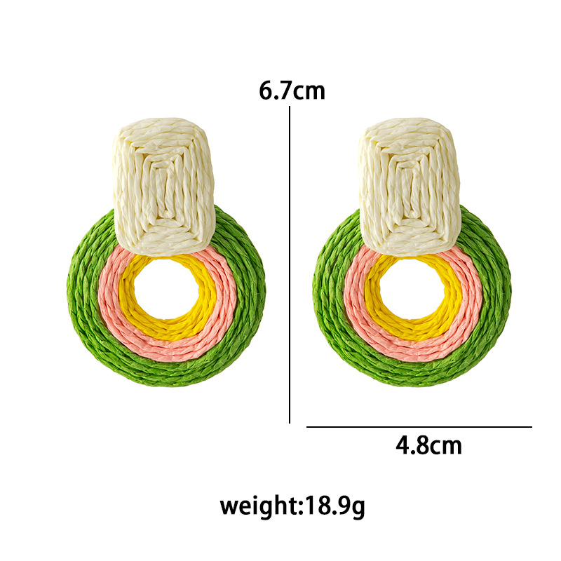 1 Paar Einfacher Stil Kreis Legierung Einbrennlack Aushöhlen Frau Tropfenohrringe display picture 1