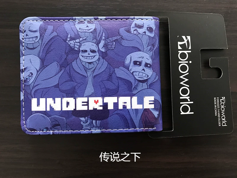 Под легендой, компактный бумажник Undertale Skeleton Brothers, периферия игры, короткий студенческий бумажник, следовать
