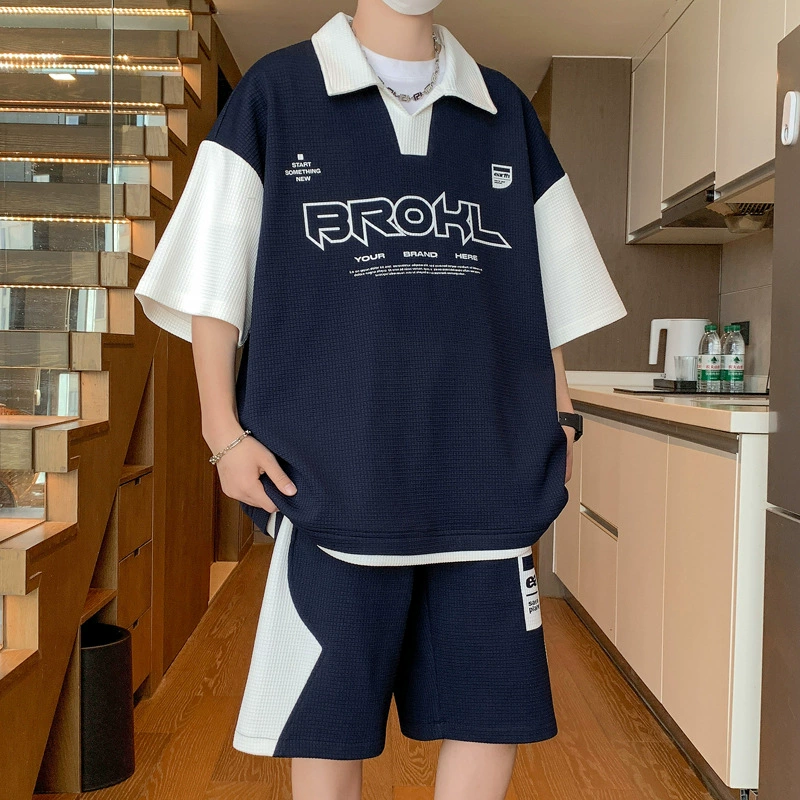 25 лет новый летний спортивный костюм модный бренд молодежный для школьников и студентов короткий рукав шорты комплект