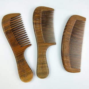 Golden Green Sandalwood Comb, Sandalwood Comb, Green Sandalwood Comb, Wooden Wood, Golden Green Sandalwood Comb