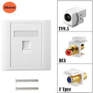 86mm single-port panel RCA TV9.5 F Tpye TV female and female Keystone Information Module Panel