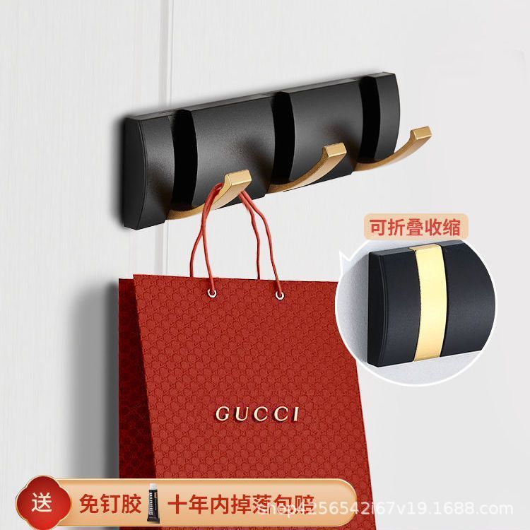 Gancho de ropa invisible creativo de aluminio espacial gancho de ropa de pared gancho de ropa sin perforar