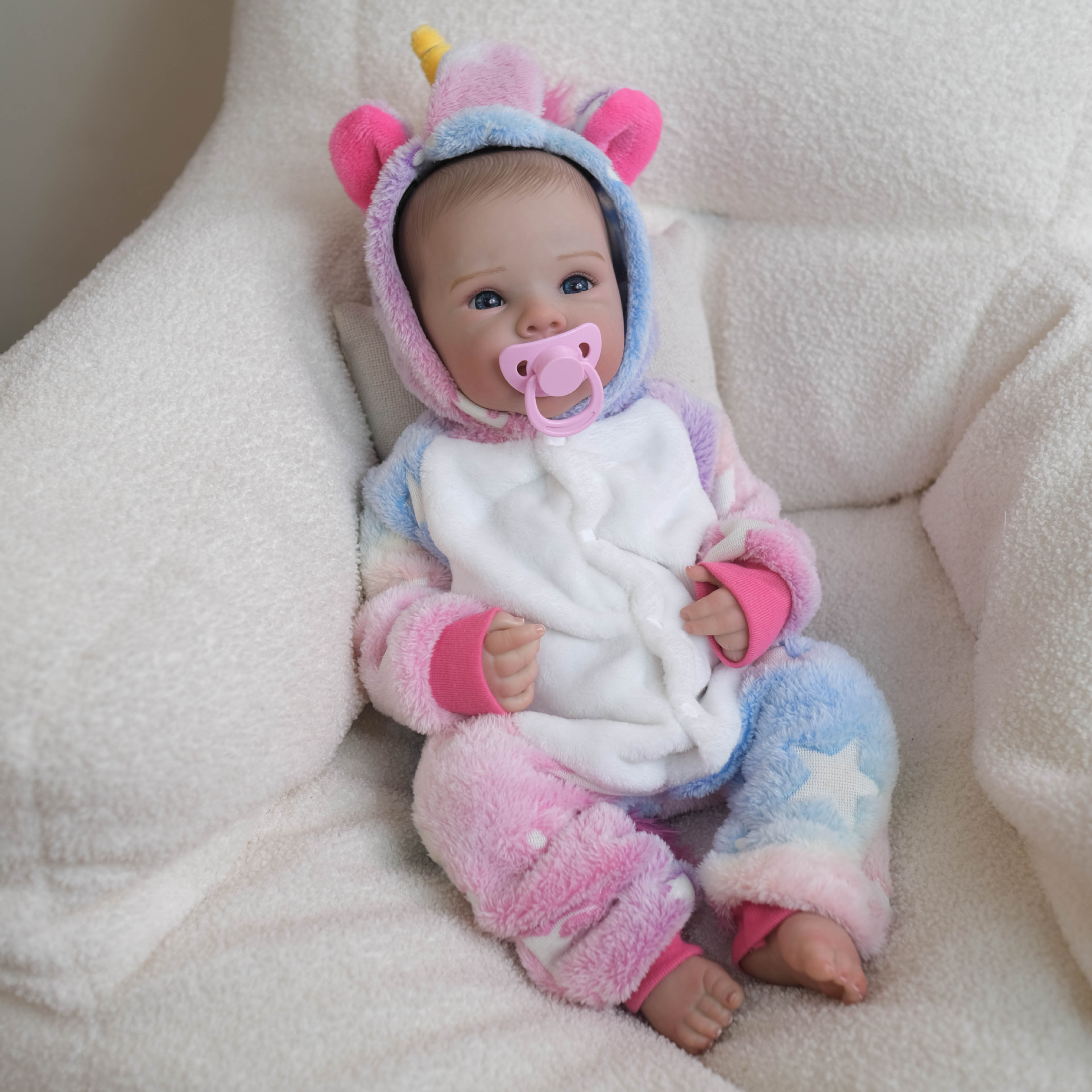 18 pulgadas polvo unicornio monje bettie simulación muñeca para niños regalos de vacaciones