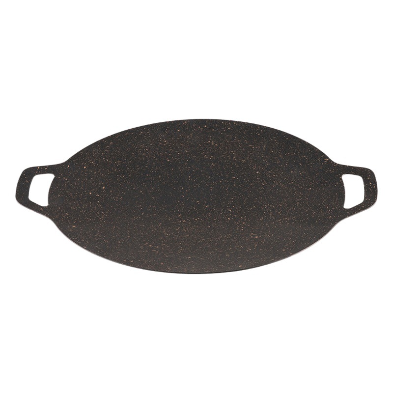 Korean-style Iron Grill Plate Induction Cooker Non-stick Barbecue Plate Teppanyaki Household Commercial Outdoor Portable Card Stove Barbecue Plate