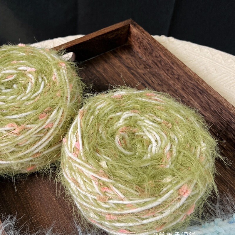 White Birch Scarf Yarn Hand-Mixed Yarn Scarf Yarn Tiktok Popular Knitting Stick Needle Scarf Soft DIY Handmade Scarf Yarn