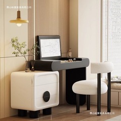 新しいパンダドレッシングテーブルとキャビネット一体型ベッドルームクリームレトロスタイル小さなアパートメイクアップテーブルフリップトップメイクアップテーブル