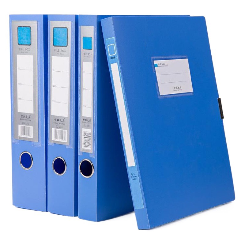 Wholesale office supplies file box file box A4 plastic folding folder storage box