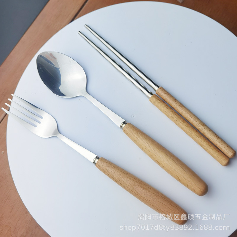 H 쇼트 박스 (중간 스푼 + 포크 + 젓가락 + 상자)