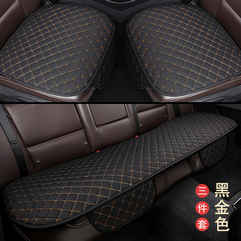 Universal – Seat cushion, seat cover Four Seasons - black-gold-three-piece-set-universal