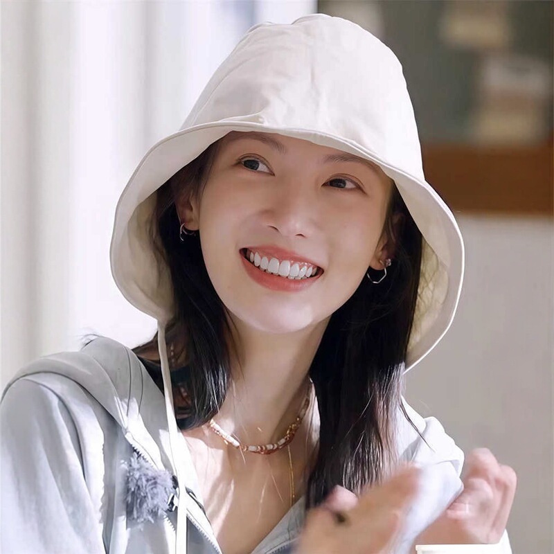 Jin Chen's Same Style Large Brim Sun Protection Hat for Women, Summer Japanese Versatile Bucket Hat, Face-Slimming Fisherman Hat Jin Chen's Same Style Large Brim Sun Protection Hat for Women, Summer Japanese Versatile Bucket Hat, Face-Slimming Fisherman Hat