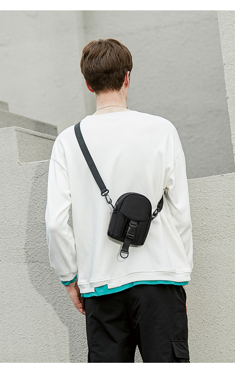 Chaopai Small Diagonal Messenger Backpack Casual Shoulder Mini Lightweight Mobile Phone Men's Bag_voghion.com