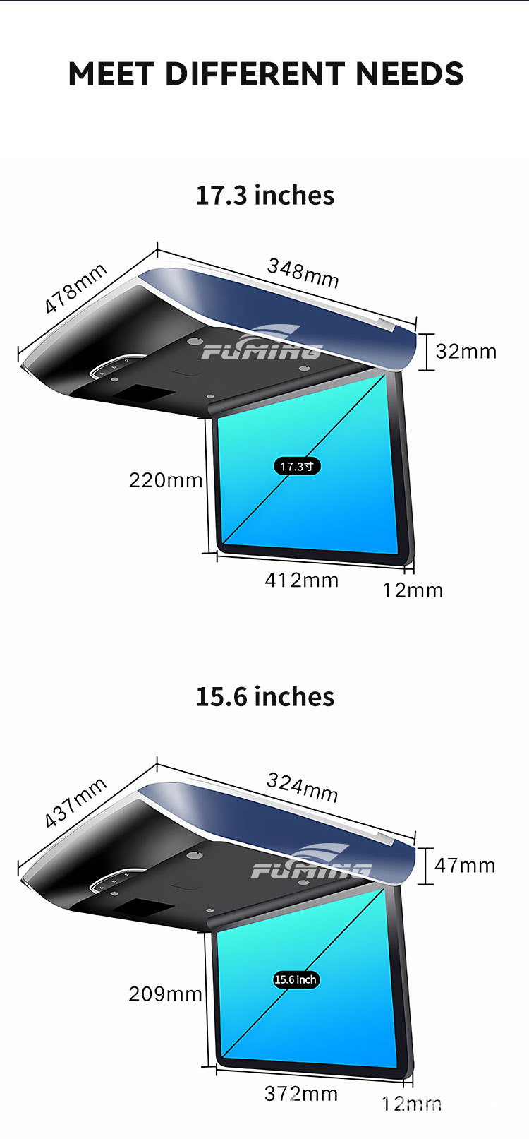 Business Vehicle Mpv Off-Road Suv Universal Ceiling Tv