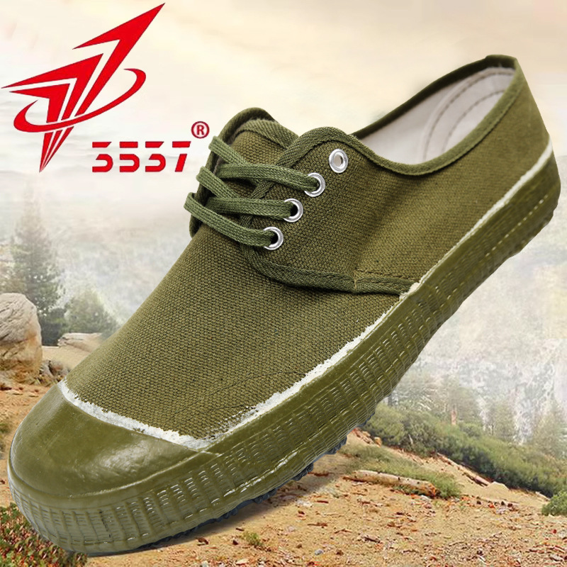 Jihua 3537 Jiefang Shoes Men's Wear-resistant Construction Site Work Yellow Rubber Shoes Women's Outdoor Low-top Hiking Training Shoes
