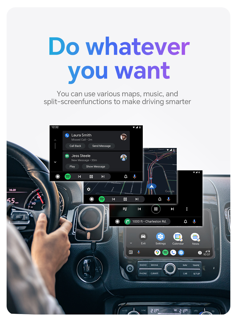 Wired to Wireless Apple Carplay Box Mini Plug-In Android Adapter Bluetooth Automatic Connection