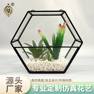Succulent Plant Artificial Green Plant Decoration Bonsai Fake Plant Small Potted Aquatic Plant Chlorophytum Grass Fiddle Leaf Fig Artificial Potted Plant