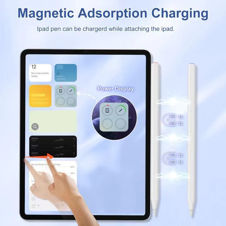 亚马逊热销款适用苹果ipad电容笔 磁吸充电主动式手写笔IPAD PEN