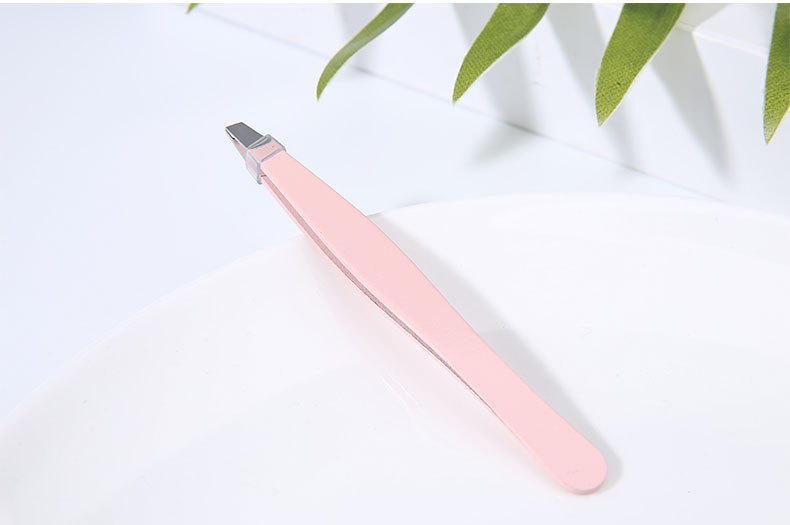 Meilamei stainless steel eyebrow tongs, eyebrow trimming tweezers, flat and slanted beauty tools, eyebrow tongs MLM-D504 undefined