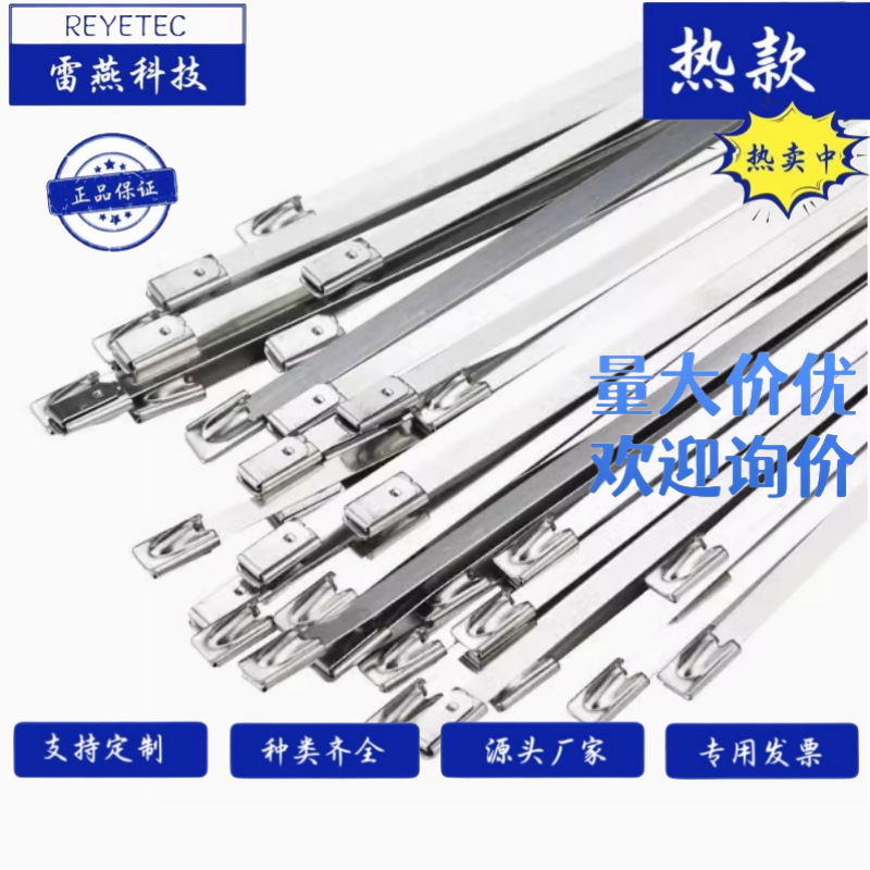 REYETEC 雷燕科技  BCT-***（L）不锈钢金属扎线带系列 银色  100