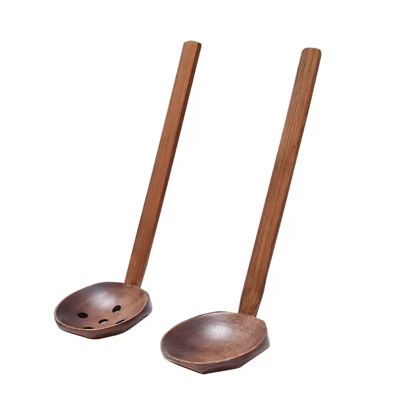 日式长柄大汤勺味千拉面勺子喝汤火锅勺麻辣烫捞面八角龟甲勺批发