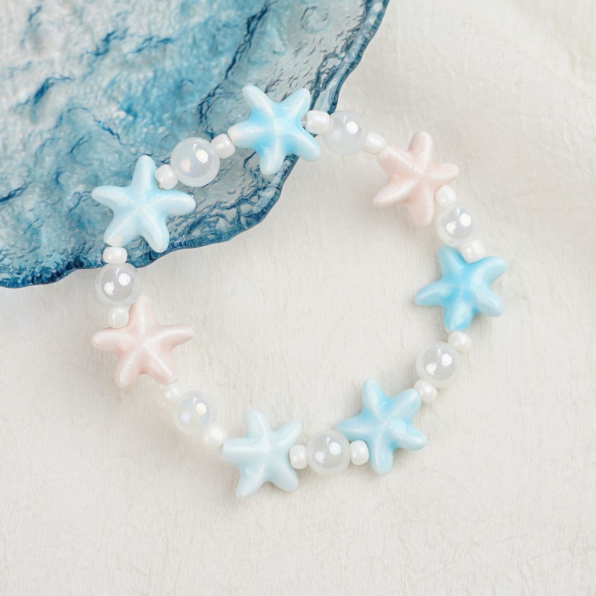 Jingdezhen pulsera de cerámica de verano mujer alta sensación galletas serie de gatos nicho diseño universal pulsera alta sensación