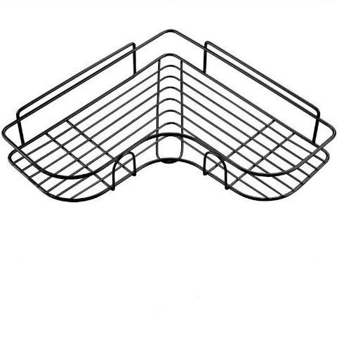 Estante triangular para colgar en la pared del baño, sin perforación en la pared, hierro forjado, a prueba de humedad, estante de almacenamiento para el baño