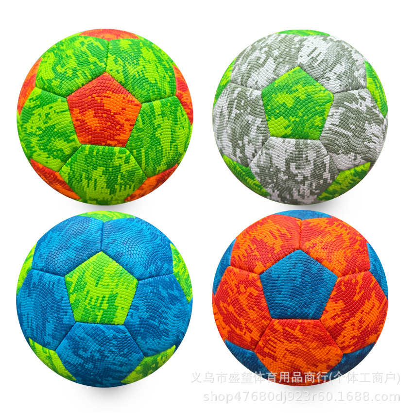 Factory Direct Sales No. 3 Camouflage Football Machine-Sewn Training Game Student Ball Wholesale Football Youth and Kidsren's Ball