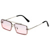 Trend metal square sunglasses, fashionable glasses, 2023 collection, European style