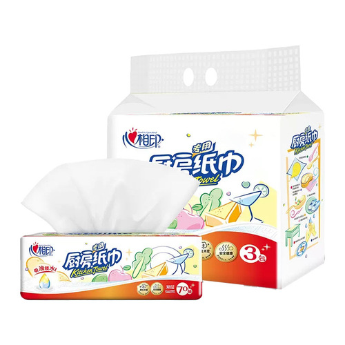 Heart to Heart Kitchen Paper for Stain and Grease Removal, Household Kitchen Paper, Food-Grade, Fry Absorbent Paper Roll, Dispensing Paper